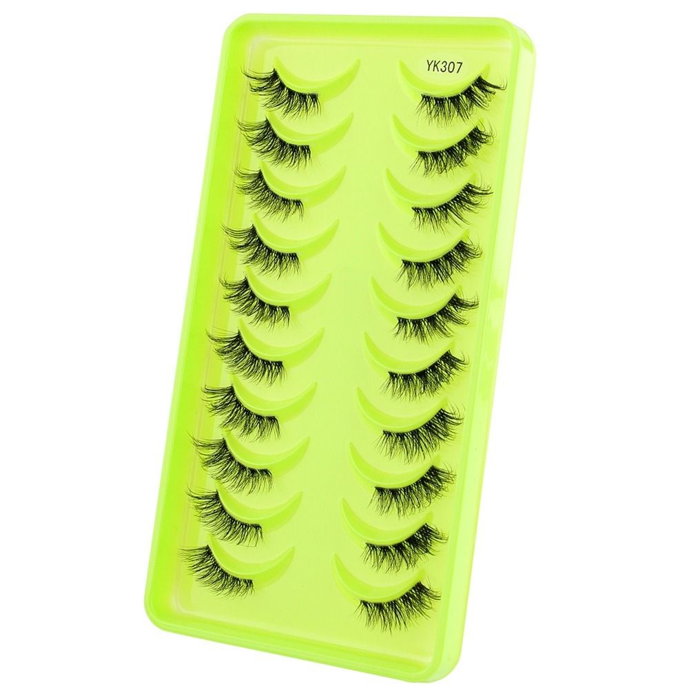 Faux Mink Half Lashes Natural Look Clear Band Fake Eyelashes