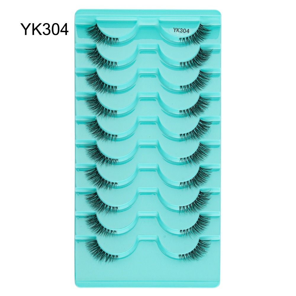 Faux Mink Half Lashes Natural Look Clear Band Fake Eyelashes