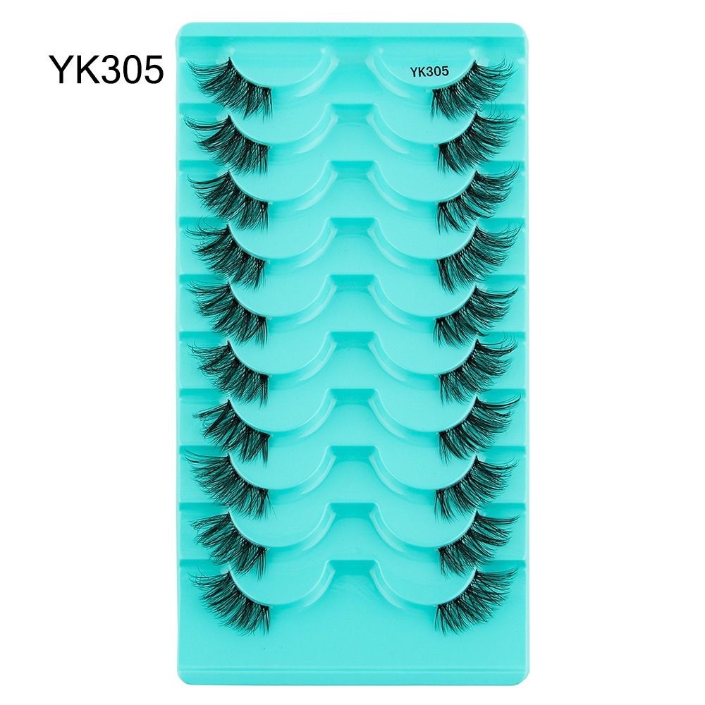 Faux Mink Half Lashes Natural Look Clear Band Fake Eyelashes