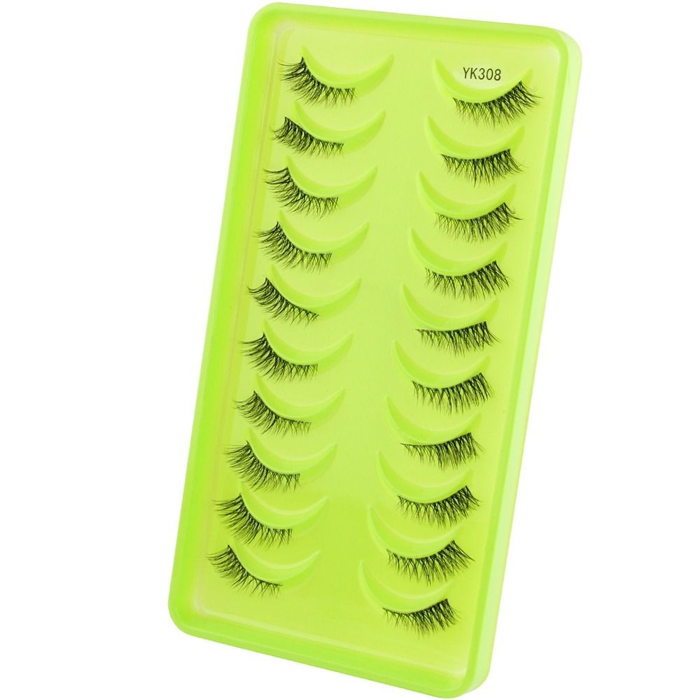 Faux Mink Half Lashes Natural Look Clear Band Fake Eyelashes