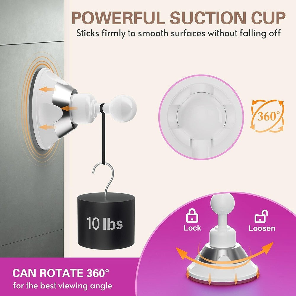 10X LED Lighted Portable Makeup Mirror Magnifying with Locking Suction Cup USA