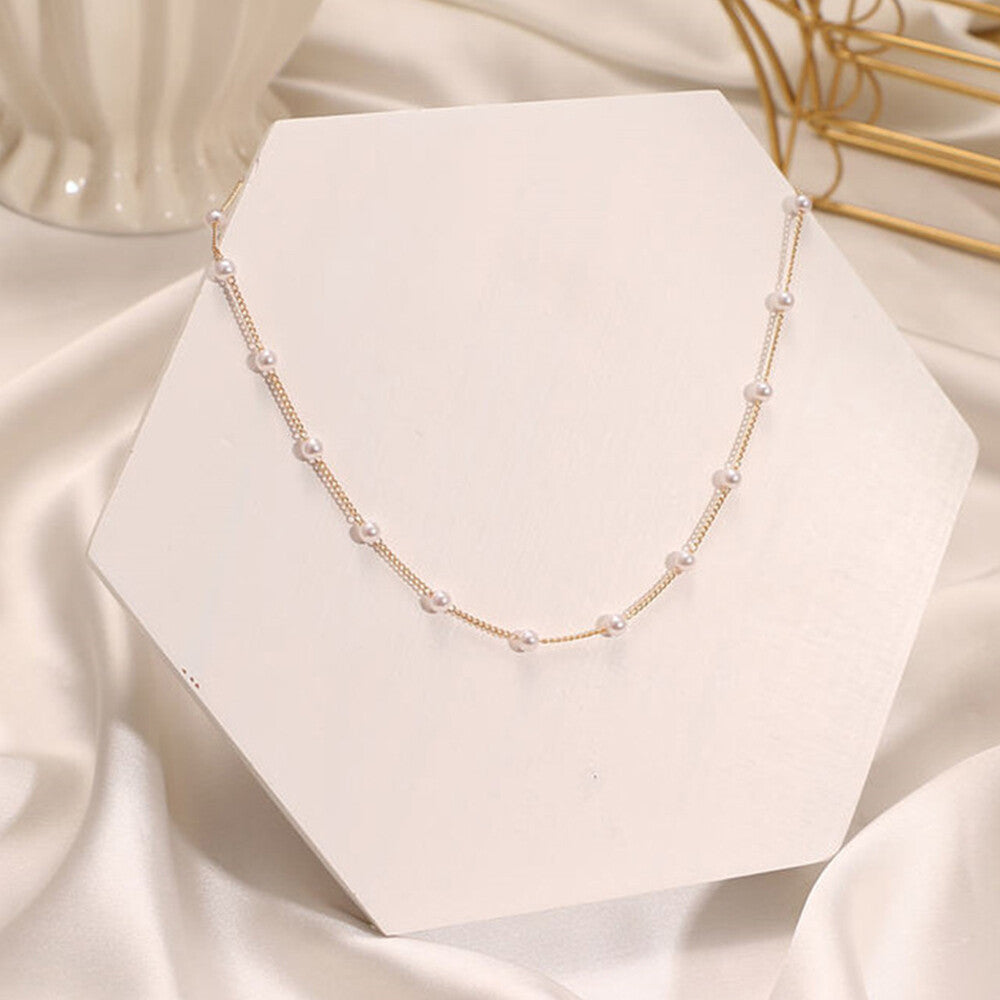 Women Fashion Pearl Choker Chain Necklace Weddings Charm Party Jewlery Gift New