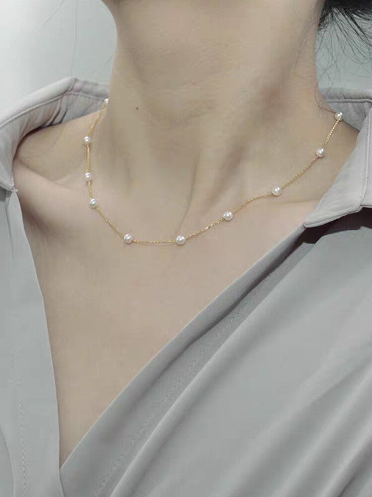 Women Fashion Pearl Choker Chain Necklace Weddings Charm Party Jewlery Gift New
