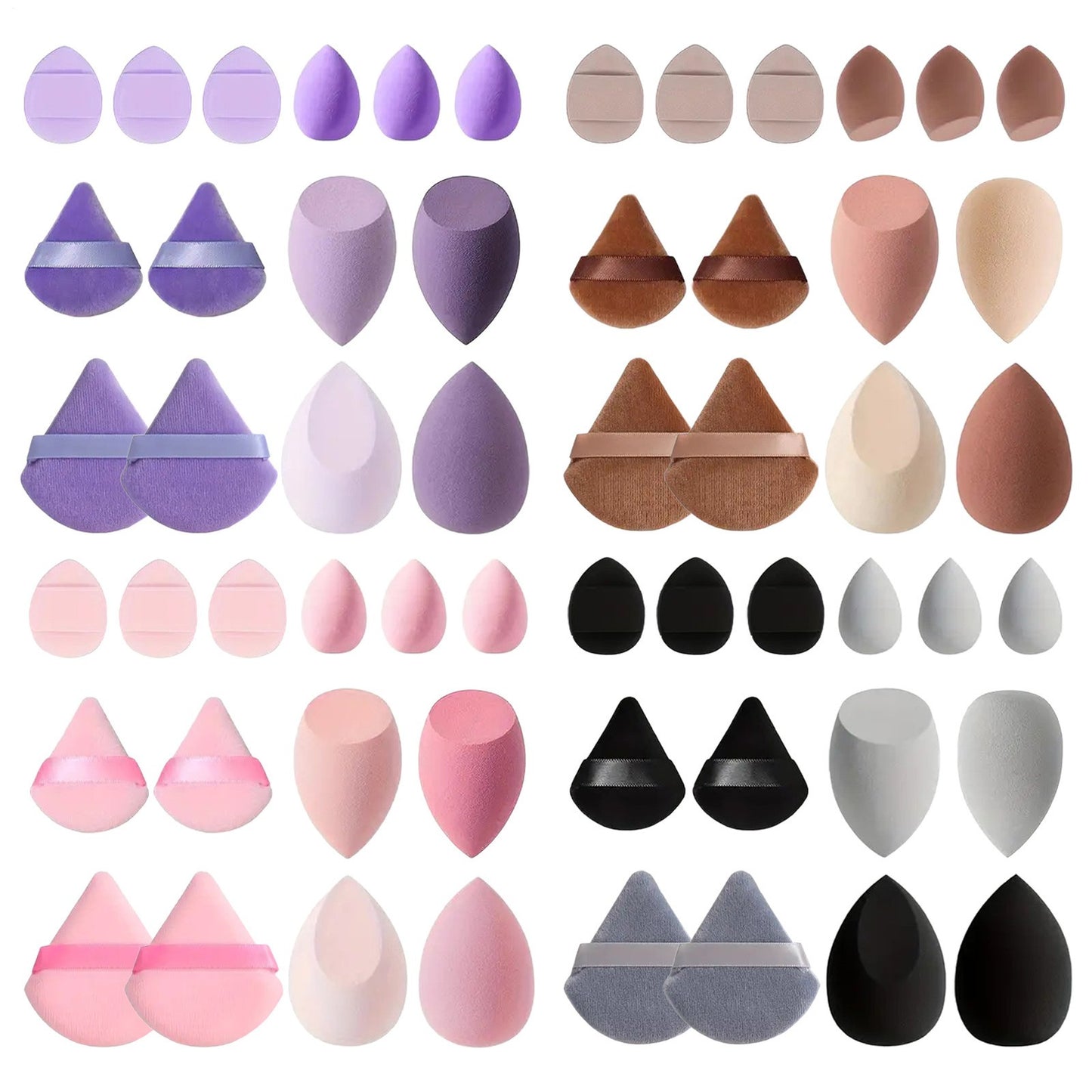 14pcs Mini Soft Make Up Sponges Powder Puff Long Lasting Beauty Sponge Wet & Dry