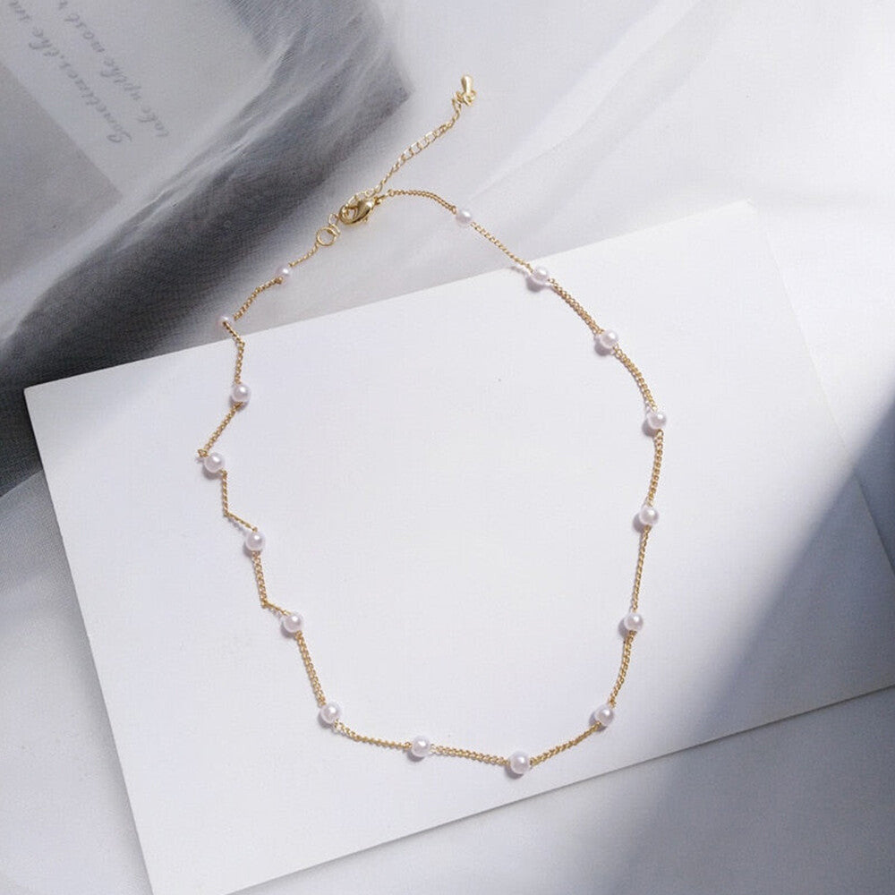 Women Fashion Pearl Choker Chain Necklace Weddings Charm Party Jewlery Gift New