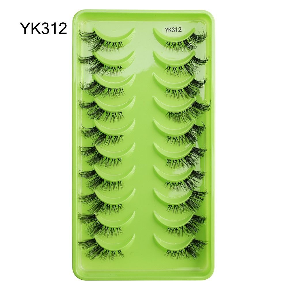 Faux Mink Half Lashes Natural Look Clear Band Fake Eyelashes