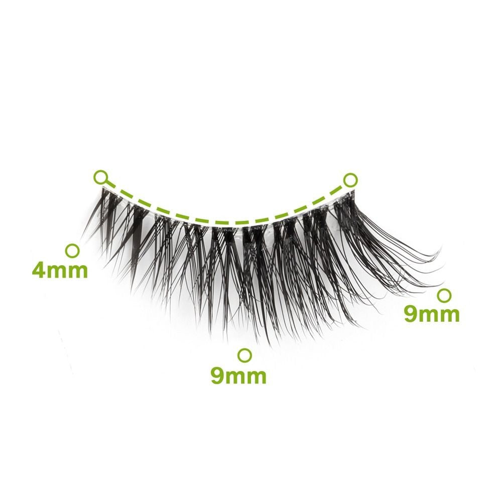 Faux Mink Half Lashes Natural Look Clear Band Fake Eyelashes