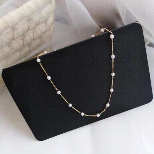 Women Fashion Pearl Choker Chain Necklace Weddings Charm Party Jewlery Gift New