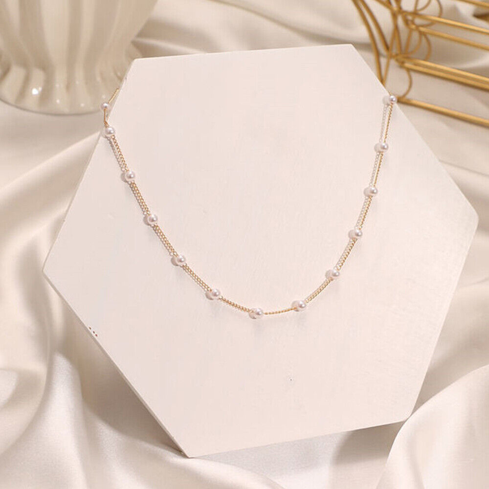 Women Fashion Pearl Choker Chain Necklace Weddings Charm Party Jewlery Gift New